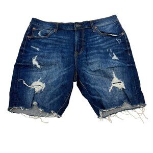 Aeropostale Men’s Athletic Cut Off Jean Shorts Distressed Size 32